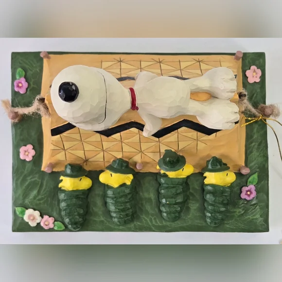 Jim Shore Peanuts Snoopy And Woodstock “Restful Campers” 6011952 - Picture 4 of 8